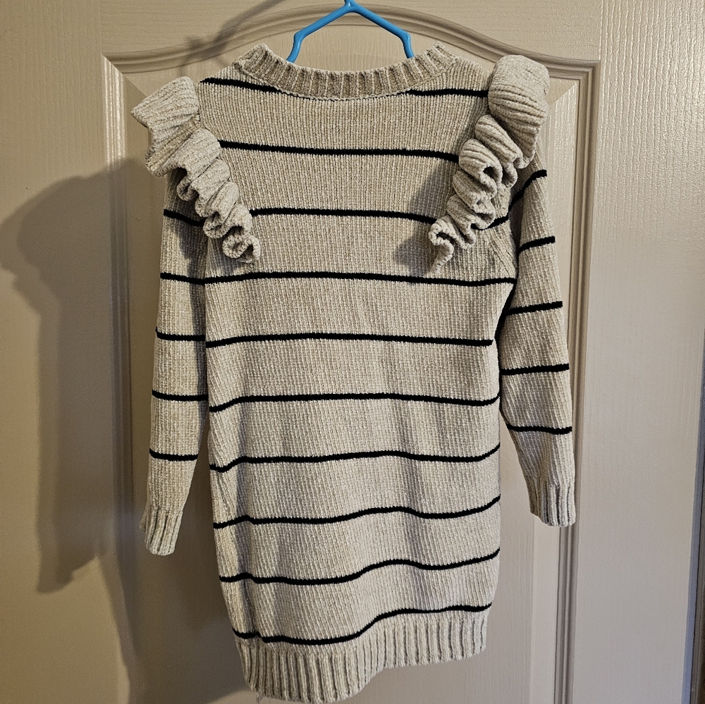 Girls 4T Jessica Simpson Striped Sweater Dress Long Sleeved - Picture 4 of 4